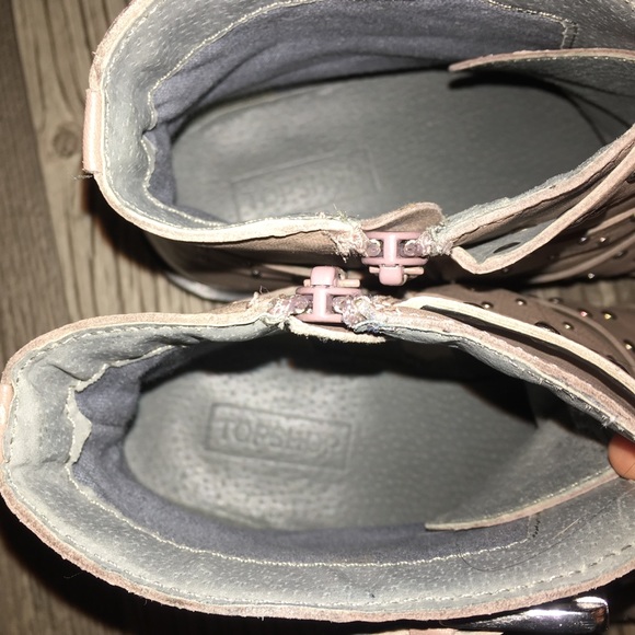 TOP SHOP studded taupe boots - Picture 5 of 8